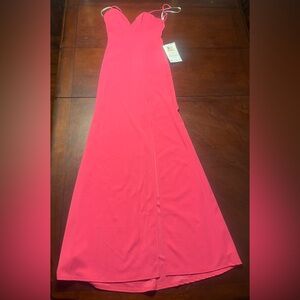 NEW pink formal gown with slit